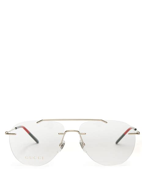 gucci aviator transparent glasses|gucci aviator sunglasses nylon arms.